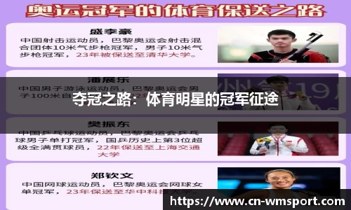 夺冠之路：体育明星的冠军征途