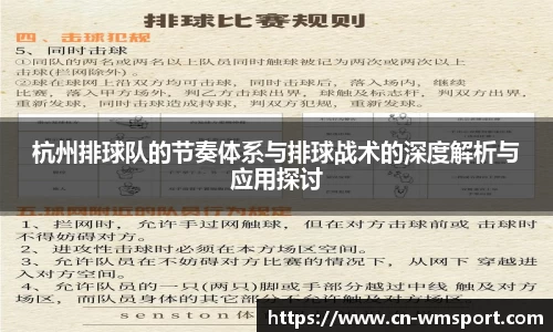 杭州排球队的节奏体系与排球战术的深度解析与应用探讨
